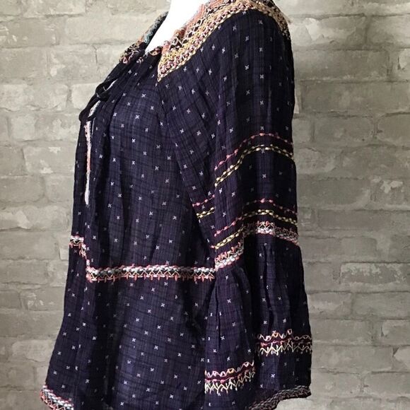 - Free People Thalia Embroidered Blouse - Picture 6 of 8